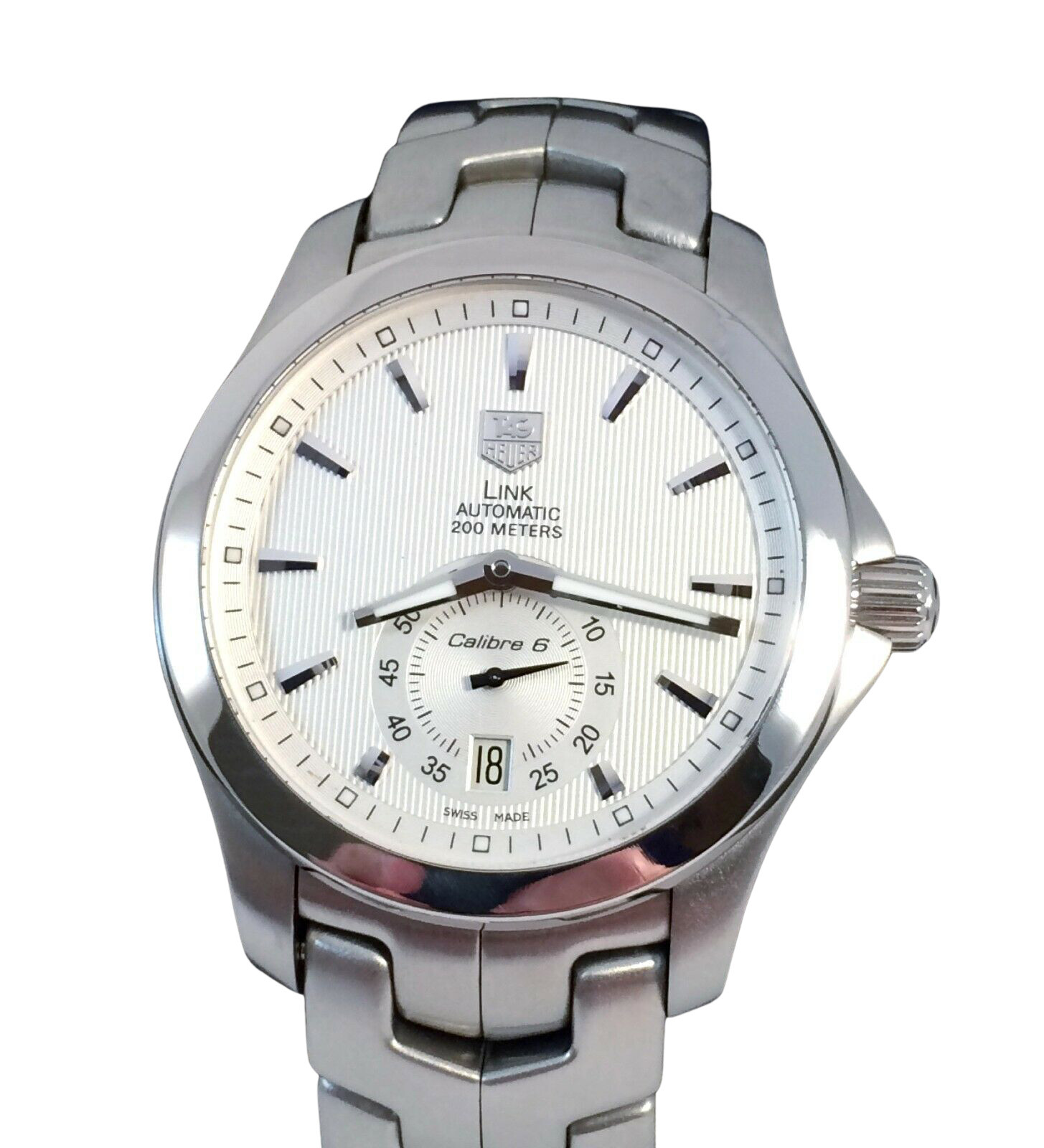 TAG Heuer Link White Men's Watch WJF-211B for sale online - Main Image