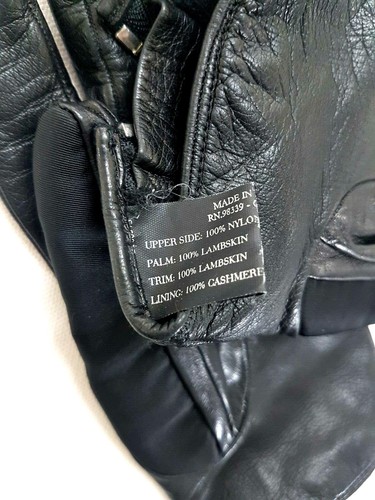 Guantes con cremallera negros Prada talla 7 1/2 para mujer hechos en Italia - Imagen 7 de 8