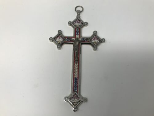 Large Italian Cross with Micromosaic Early 1900 - Picture 2 of 4