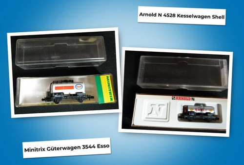 Arnold N 4528 Shell & Minitrix 3544 Esso Tankwagen in OVP | Condition: Gebraucht