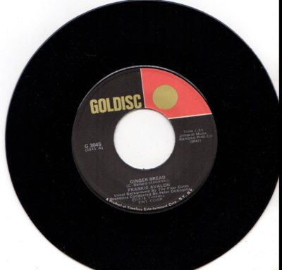 FRANKIE AVALON GINGER BREAD/BOBBY SOCKS TO STOCKINGS 45RPM VINYL