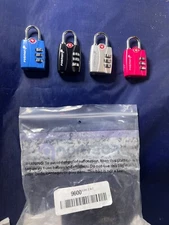 4 TSA COLOR 3 DIGIT SUITCASE LUGGAGE LOCK TRAVEL BAG SECURE PADLOCK CODE