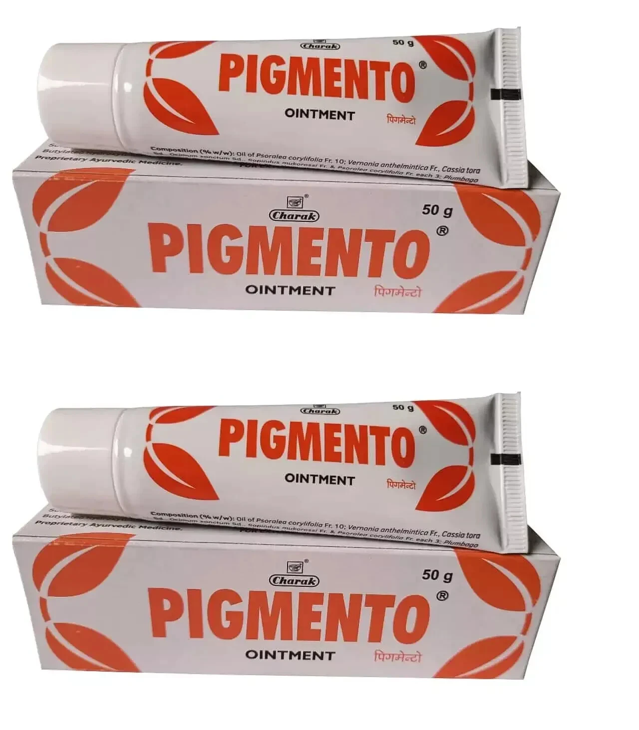 2 x Charak PIGMENTO Ointment (50g) Herbal Ayurvedic Skin Wellness