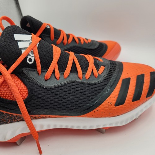 Adidas Icon V Bounce Tacchetti Baseball Uomo Taglia 7 Nero e Arancione Nuovi con etichette! - Foto 8 di 23