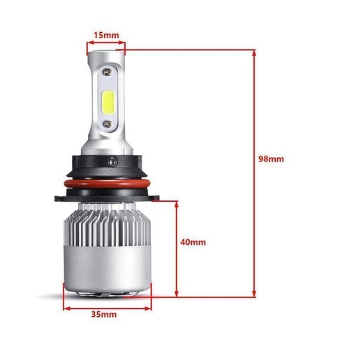 2x 9007 LED Headlight Bulbs Kit Hi/Lo for Ford F-150 1992-2003 F-250 1992-1999 - Imagen 12 de 12