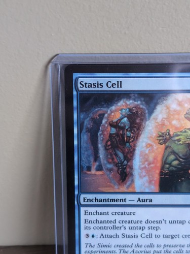MTG Magic The Gathering Card Stasis Cell Enchantment Aura Blue Conspiracy 2014 - Picture 3 of 6