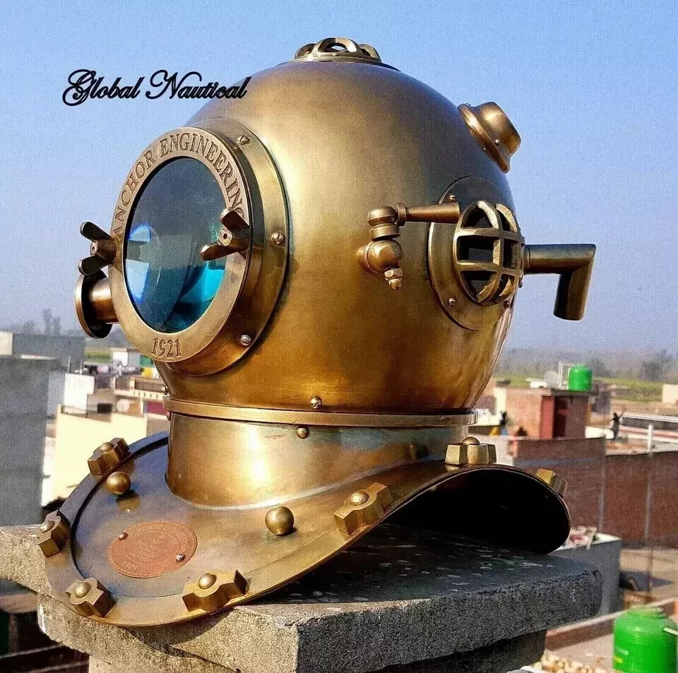 Vintage Antique 18 Inch Diving Divers Helmet Deep Sea 1921 Anchor