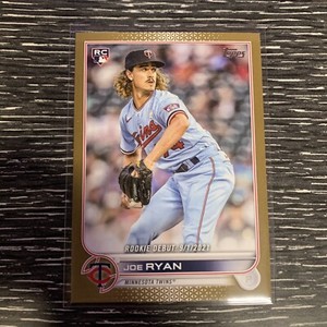 2022 Topps Update Series Joe Ryan #US222 Rookie Debut RC Gold Parallel #'d /2022