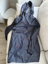 Joules navy women’s golightly mac anorak waterproof pac a mac size 6