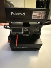 Vintage Polaroid One Step Flash 600 Film Instant Camera Red Stripe-Untested