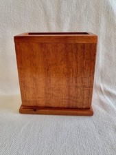 CURLY KOA WOOD Hawaii Pieced  Pencil Holder HAND MADE  4.25"H x 4"W x 2.25"D