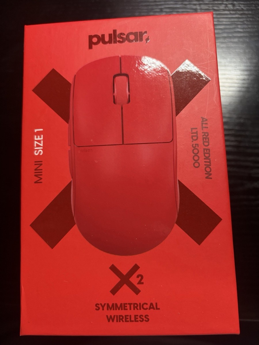 Pulsar MINI SIZE 1 ワイヤレスマウス レッド Pulsar X2 Mini v1 Size 1 All Red Edition LTD 5000 Red Wireless