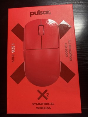 Pulsar X2 Mini v1  Size 1 All Red Edition LTD 5000 Red Wireless Gaming Mouse