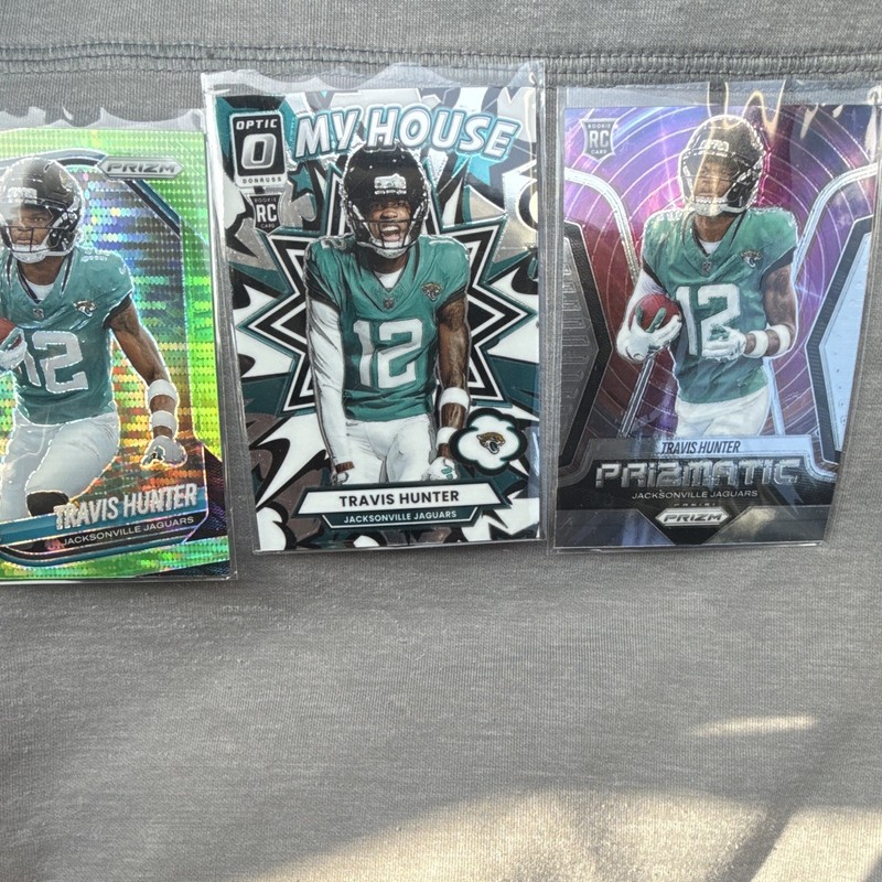 Panini 2025 Travis Hunter Jaguars RC Lot 3 Prizm #301 Optic My House #3