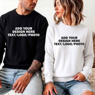 Personalisierter Pullover mit individuellem Foto Name Text - Geschenk für Familie und Freund Sweat