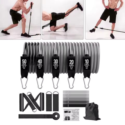 #ad #ad 11PCS Resistance Band Set – Yoga Pilates amp; Abs Workout Tube Bands $13.88