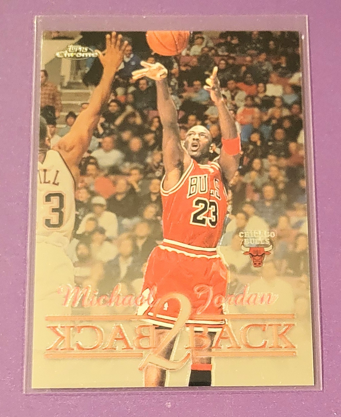1998-99 Topps Chrome MICHAEL JORDAN Back 2 Back Silver Insert Chicago Bulls HOF