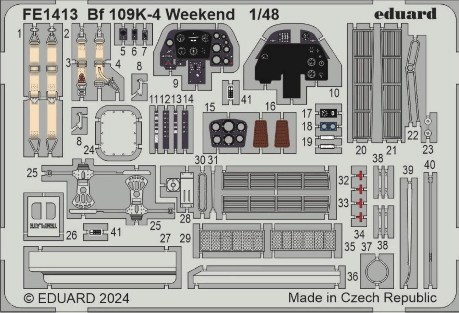 Eduard FE1413 1:48 Messerschmitt Bf-109K-4 Weekend