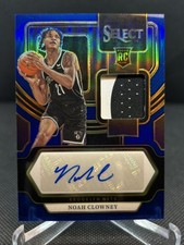 2023-24 Panini Select - Noah Clowney #RJ-CLY Blue Prizm 10/49 (AU, MEM, RC)
