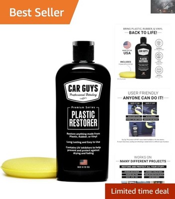 8 Oz User-Friendly Plastic Restorer - Lasting Results for Interior and Exterior