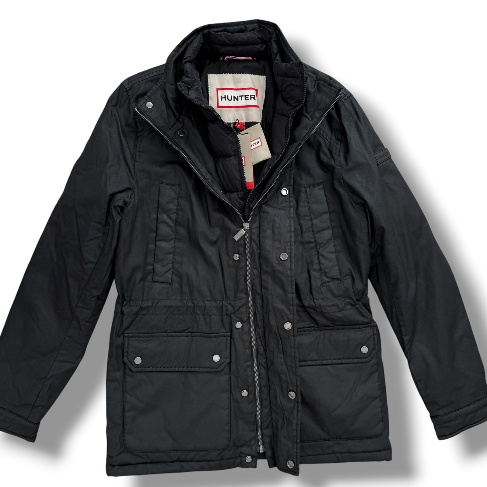 Size Small Solid Black Full Zip