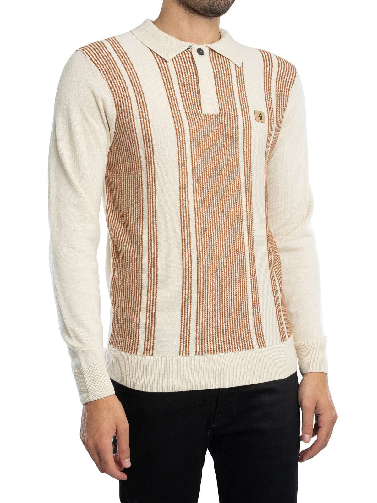 Мужская рубашка поло с длинными рукавами Dante от Gabicci, бежевый