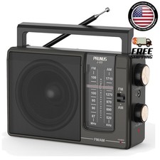 AM FM Radio Portable Plug in Wall or AA Battery Operated for Home/Outdoor  Emer