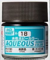 Mr Hobby - Gunze H-018- Aqueous Hobby Colors (10 Ml) Steel