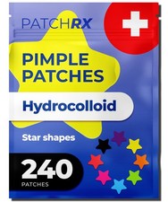 PatchRx Star Pimple Patches for Face 240 Patches with Hydrocolloid Only,...