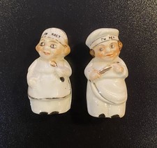 Vintage Japan Man Woman Baker Chef "I'm Salt & I'm Pep" Salt Pepper Shakers