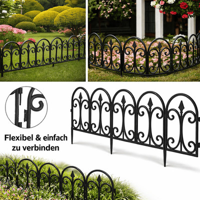 Beeteinfassung Beetumrandung Rasenkante Gartenpalisade Beetzaun Garten Anthrazit