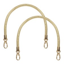 2 Pcs Braided Purse Strap, 21.6 Inch for Handbag Tote Making  Light Gold 