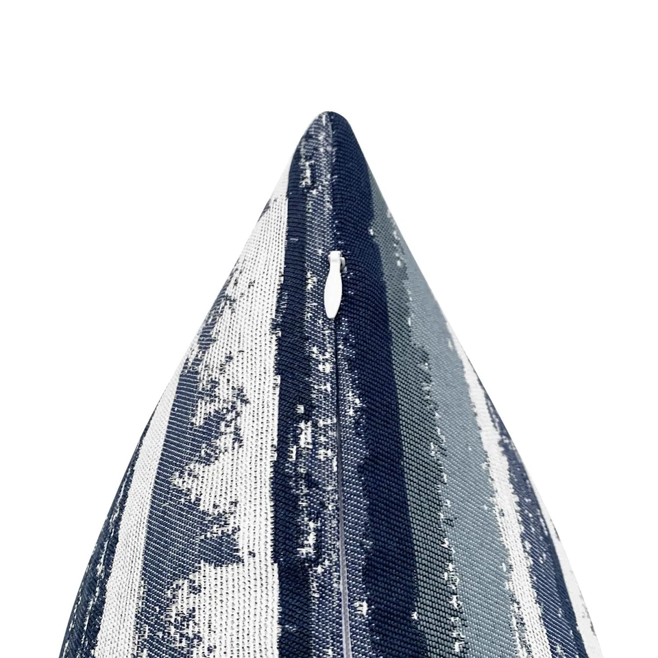 Juego de 2 fundas de almohada decorativas a rayas jacquard para sofá de 16x16 pulgadas Foto 2 de 4