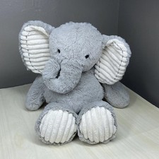Lambs  Ivy Elephant Jungle Safari Gray Plush Stuffed Animal Toy Jett Textured