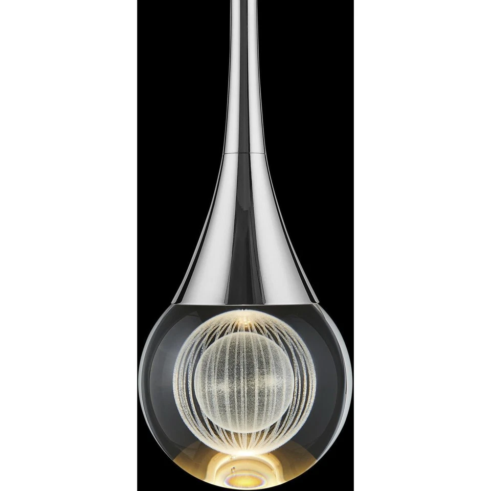 Lite Source LS-19182PN Luna I 1 Light 4.75 inch Nickel Pendant Ceiling Light - Image 2 of 4
