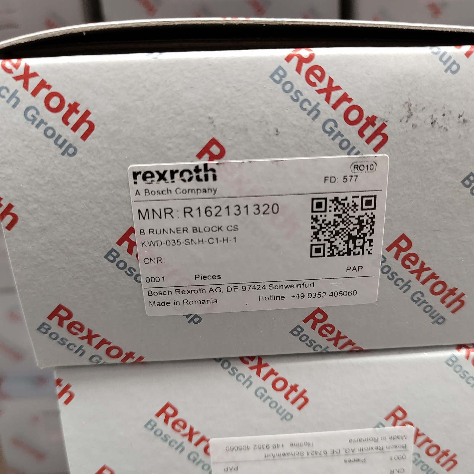Bosch Rexroth R162131320 BSHP SNH Size 35 Ball Runner Block Linear Guide Block