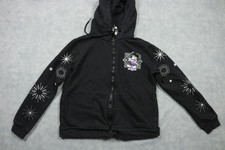 Disney Hoodie Youth 10-12 Black 100 Anniversary Full Zip Fleece Mickey Graphic