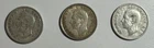 1944, 1949, 1950 Canada King George VI MOOSE / Caribou SILVER Quarter Coins