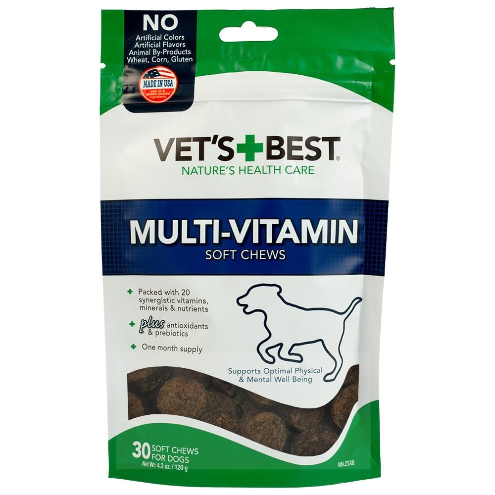 Vet's Best Multi-Vitamin Soft Chew Dog Supplements - Daily V
