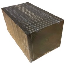50 Standard 10.4 mm Jewel Case Single CD DVD Disc Storage Assembled Black New