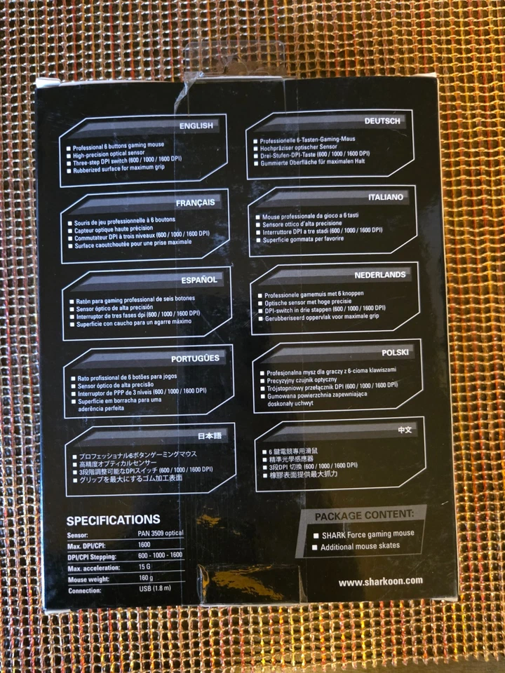 Sharkoon Shark Force Gaming Mouse Neon Green NEW, Sealed - Image 2 of 3