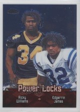 2000 Topps Chrome Combos Power Locks ( ) Ricky Williams Edgerrin James HOF 17dn