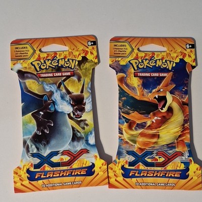 2× Pokémon XY Flashfire Sleeved Booster Pack, 10 Karten, Englisch 