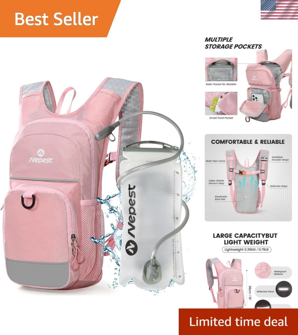 Vibedration Hydration Festival gear Backpack 2.0L Holographic H2o Bladder NWT Vibe Hydration Backpack - 2L Bladder, Made From Recycled  main image 3