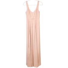 Show Me Your Mumu Dress Womens Medium Blush Pink Jenn Maxi V-Neck Gown Made USA