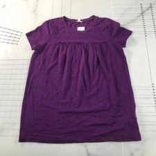 J.Crew T Shirt Dress Womens XS Purple Cotton Jersey Empire Waist Short Sleeve