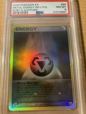 PSA 8 Steel Energy Ruby Sapphire 2003 Pokemon