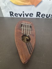 Kalimba Thumb Piano Boat Shape Wooden Musical Instrument.