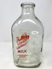 Vintage Thatcher's Golden Guernsey Glass Milk Bottle Albuquerque NM Half Gallon