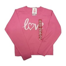 Zunie Girls Valentines Day Relaxed Fit Pullover Sweater 7/8
